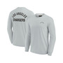Men's and Women's Gray Los Angeles Chargers Super Soft Long Sleeve T-shirt