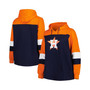 Women's Navy Houston Astros Plus Size Colorblock Pullover Hoodie
