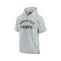 Men's and Women's Gray Kansas City Chiefs Super Soft Fleece Short Sleeve Hoodie