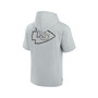 Men's and Women's Gray Kansas City Chiefs Super Soft Fleece Short Sleeve Hoodie