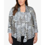 Plus Size Classics Medallion Two for One Top with Necklace