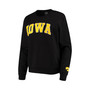 Women's Black Iowa Hawkeyes Campanile Pullover Sweatshirt