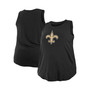 Women's Black New Orleans Saints Plus Size Tank Top