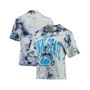 Women's '47 White, Navy Penn State Nittany Lions Vintage-Inspired Tubular Tie-Dye Crop T-shirt