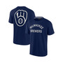 Men's and Women's Navy Milwaukee Brewers Super Soft Short Sleeve T-shirt