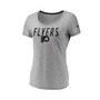 Women's Branded Gray Philadelphia Flyers Space-Dye V-Neck T-shirt