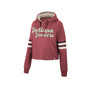 Women's Crimson Indiana Hoosiers Retro Cropped Pullover Hoodie