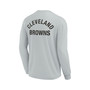 Men's and Women's Gray Cleveland Browns Super Soft Long Sleeve T-shirt
