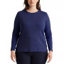 Plus Size Stretch Long-Sleeve Tee