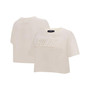 Women's Cream Chicago Bulls Neutral Boxy Crop T-shirt
