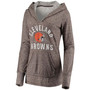 Women's Brown Cleveland Browns Doubleface Slub Pullover Hoodie