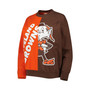 Women's Orange, Brown Cleveland Browns Big Face Pullover Sweatshirt