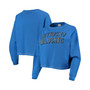 Women's Royal Kentucky Wildcats Vintage-Like Jersey Boxy Big Long Sleeve T-shirt
