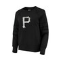 Women's Black Pittsburgh Pirates Bases Loaded Scoop Neck Sweatshirt