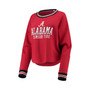 Women's Crimson Alabama Crimson Tide Cali Cozy Raglan Crop Pullover Sweatshirt