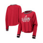 Women's Crimson Alabama Crimson Tide Cali Cozy Raglan Crop Pullover Sweatshirt
