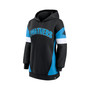 Women's Branded Black, Blue Carolina Panthers Lock It Down Pullover Hoodie