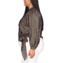 Plus Size Metallic Chain-Print Wrap Top