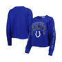 Women's Royal Indianapolis Colts Skyler Parkway Cropped Long Sleeve T-shirt