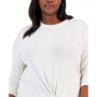 Plus Size Twisted Snit Top, Created for Macy's