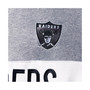 Women's Mitchell and Ness Heathered Silver, Black Las Vegas Raiders Color Block Pullover Sweatshirt