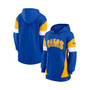 Women's Branded Royal, Gold Los Angeles Rams Lock It Down Pullover Hoodie