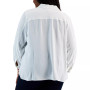 Plus Size Roll-Tab-Sleeve Button-Down Emblem Shirt