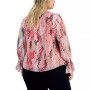 Plus Size Snake Skin Print Blouse, Created for Macy's