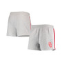 Women's Heathered Gray Oklahoma Sooners Plus Size 2-Stripes Shorts