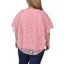 Plus Size Lace Poncho Top with Bar