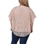 Plus Size Lace Poncho Top with Bar
