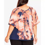 Plus Size Mira Overlay Print Top