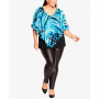 Plus Size Mira Overlay Print Top