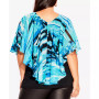 Plus Size Mira Overlay Print Top