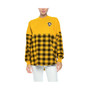 Women's Branded Gold Pittsburgh Penguins Buffalo Check Long Sleeve T-shirt