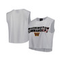 Women's White Washington Commanders Sequin Tri-Blend Cropped Tank Top