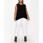 Plus Size Rayon Span Keyhole Button Back Tank Top