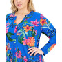 Plus Size Printed Zip-Pocket Top, Created for Macy's