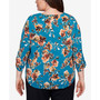 Plus Size Classics Tossed Floral Shirttail Hem Top