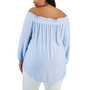 Plus Size Printed Off-the-Shoulder Top, Created for Macy's