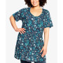 Plus Size Luv Pleat Print Tunic