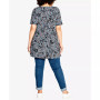 Plus Size Luv Pleat Print Tunic