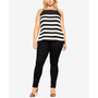 Trendy Plus Size Layered Stripe Top