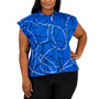 Plus Size Printed Cap-Sleeve Blouse