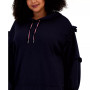Plus Size Ruffled-Sleeve Hoodie