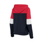 Women's Navy Cleveland Guardians Colorblock French Terry Full-Zip Hoodie