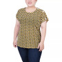Plus Size Short Extended Sleeve Top