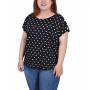 Plus Size Short Extended Sleeve Top