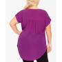 Plus Size Button Pleat Top