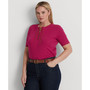 Plus Size Lace-Up Crewneck Top